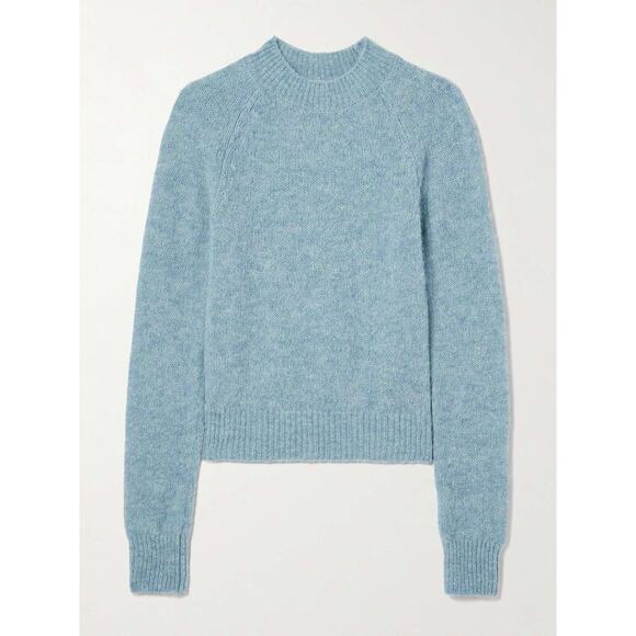 Dries Van Noten Brushed alpaca-blend sweater - XS - Blue (UEfcfX)
